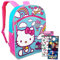 Hello Kitty Backpack for Girls - Bundle with 16 Hello Kitty School Backpack with Front Pocket, Hello Kitty Stickers, More | Hello Kitty Backpack for School