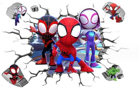 Avengers Alliance Spider Man Wunderbare Freunde Kinderzimmer Dekoration Wandtattoo Cartoon Tapete Selbstklebendes Poster Aufkleber 40,60cm