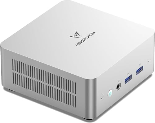 MINIS FORUM UN1290 Mini-PC, Intel Core i9 12900HK, 32 GB RAM, 512 GB SSD, 14 Core/20 Thread Desktop-PC, HDMI 2.0/USB-C/DP 1.4, 2,5 G RJ45 LAN, 5 USB-Anschlüsse, Wi-Fi 6