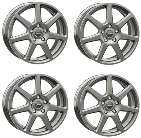 4x AUTEC Felgen Alufelgen TALLIN 7.5x17 ET48 5x114,3 Titansilber kompatibel mit Honda Accord Civic FR-V CR-V HR-V Honda e
