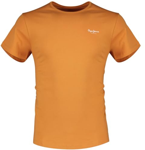 Pepe Jeans Herren Original Basic 3n T-Shirt, Sundown Orange, XL