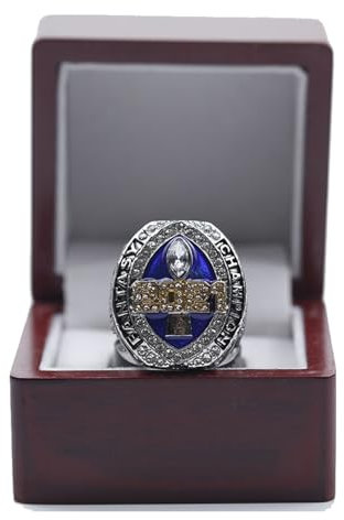 HYKJSHED 2021 Fantasy Football Ring Championship Ring FFL Champions Ring Souvenir Fan Geschenk Vatertag Sammlerstücke(12)