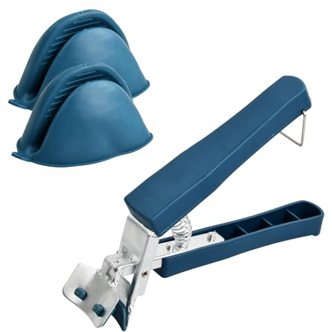 2 Piezas Juego de Clips Anti Quemaduras de Cocina, Clips de Agarre de Tazón, Guantes Protectores de Silicona, Guantes de Horno de Silicona, Pinzas Cocina, para Mover Tazones, Platos, Bandejas