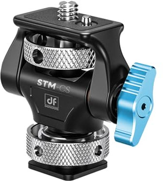 DFCINE Supporto per Monitor da Fotocamera STM-CS, Supporto Regolabile con Rotazione e Inclinazione con Slitta a Freddo per Monitor da 5 e 7, Vite Universale da 1/4”, Compatibile con SmallHD, Ninja V