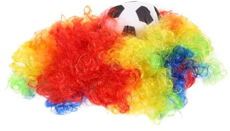 Ciieeo Lockige Afro Perücke Fußball-team Für Cosplay Party Favor Bezaubernde Haarperücken Für Maskeraden Modisches Afro-haar Aus Kunsthaar