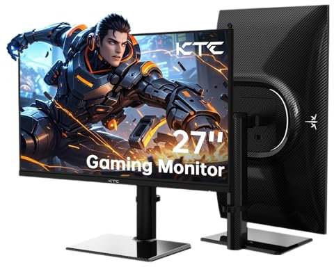 KTC Monitor Gaming 4K 160 Hz 144 Hz, Panel Fast-IPS 1 ms de 27 Pulgadas, HDR 400, 132% sRGB, Carcasa de Fibra de Carbono, Soporte Ajustable, DP1.4 / HDMI 2.1 para Jugadores y diseñadores