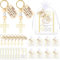 iZoeL Porte-clés Bapteme 8 Sets Porte-clés de Merci Porte-clés en Perles Cadeaux de Merci Decorations Baptême/Communion Cadeau Baby Shower Révélation de Genre Baptême Bébé - Idées Cadeaux pour Invités