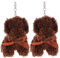 Toyvian Lot De 2 Porte-clés en Peluche Chien - Porte-clés en Peluche Kawaii pour À Breloques pour Enfants Matériau