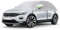 Autoabdeckung Ersatz für VW Tiguan SWB T-ROC Renault Captur, Universelle Sonnenfest Hälfte Autoabdeckung, Halbgarage UV Beständige Halbe Auto Abdeckplane Staubdicht Schneefest Outdoor Indoor
