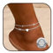 Kenivira Bracelet Cheville Femme Argent 925 Imperméable Réglable Bracelets De Cheville Pour Femme Bijoux De Plage d'Été
