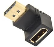 Adaptador Displayport de 90 grados en ángulo recto macho a hembra, conectores chapados en oro para espacios reducidos