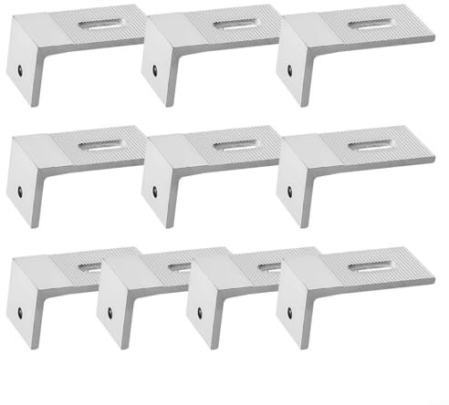 Bulevisiter Lot de 10 supports de montage en L pour panneau solaire à 90 degrés, matériel de support en alliage d'aluminium pour installation de toit de bateau de camping-car, panneaux 10 W-100 W