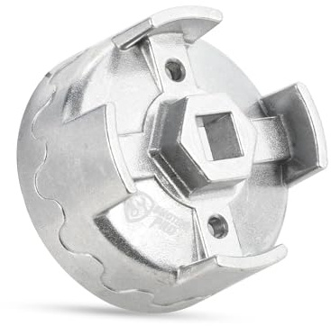 SMOTIVEPRO 74mm 14-Kant Ölfilterschlüssel mit 1/2 Antrieb, Aluminiumlegierung Ölfilter Schlüssel, Ölfilter Werkzeug Passend für Mercedes, BMW, VW, Audi