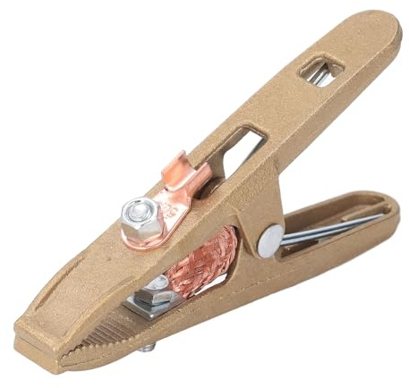 QANYEGN 300A Welding Ground Clamp, A Shape Brass Earth Ground Copper Grip Clips, Manual Welder Electrode Holder for MIG MMA TIG ARC Welding