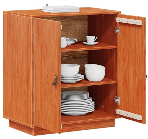 vidaXL Sideboard Wachsbraun 65,5 x 40 x 75 cm Massives Kiefernholz