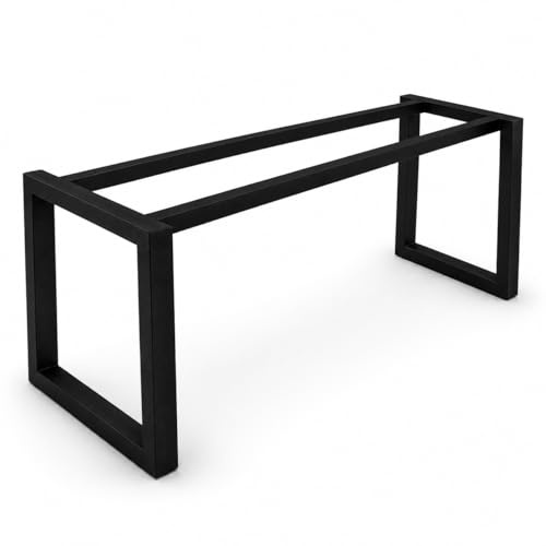LogistSystem Möbelfüße Metall Loft 100×60×60 cm – Tischgestell Tischbeine pulverbeschichtet – Esstisch Schreibtisch Loft Industrial