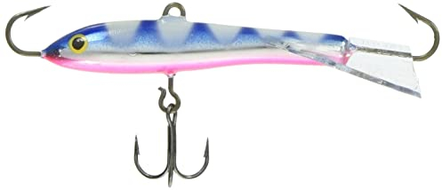 Rapala Unisex-Adult Jigging Rap Angelköder-Natürlich Schwimmendes Angelzubehör-Jig-Köder-Variable Lauftiefe-Fischköder 7cm, 18g-Hergestellt in Estland-Glow Zebra Blue Pink, 7 cm / 18 g
