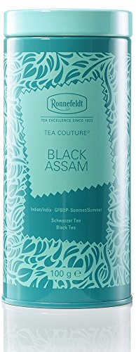 Ronnefeldt Tea Couture Black Assam - schwarzer Tee, loser Tee, Grüne Türkise Dose, 150x68 mm, 100 g