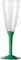 Dream' s Party 20 Flute in plastica con gambo - Flutes rigidi monouso - Calice da Spumante - Corpo in plastica trasparente - confezione 20 pezzi - flute per feste (Verde)