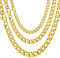 Suplight Klassische Panzerkette Cuban Link Chain für Damen Herren 6mm breit 55cm/22 lang Unisex Kette 18k vergoldet Halskette Ersatzkette Zubehör