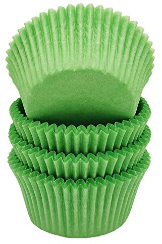 Mombake Premium Grüne fettdichte Cupcake-Förmchen, Muffin-Papier-Backförmchen, Standardgröße, 100 Stück