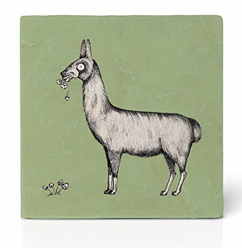 Ligarti® Natursteinfliese (100% Marmor) Als hochwertiger Untersetzer für Getränke, Töpfe oder als Wandbild | Design Fliese mit Vlies in 10x10cm |