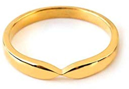Elegant jewel box DUTY-FREE Women 2 Pointed ring in solid Gold 9k, 14k, & 18k, Gold Double point ring, Wedding band RN423