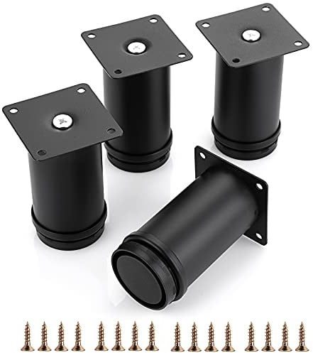 OwnMy 4PCS 4 Inch Stainless Steel Furniture Legs Feets Metal Cabinet Legs