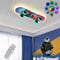 32W Skateboard Deckenlampe Kinderzimmer, LED Dimmbar mit Fernbedienung, RGB Farbwechsel, Kinder Deckenleuchte für Junge/Mädchen Schlafzimmer Deko, 3000K-6500K, Geschenk für Skateboarder, 60 CM,A