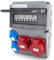 ELS Elektrotechnika 11 Module Stromverteiler Verteilerkasten Wandverteiler mit 2x230V Schuko + Leitungsschutzschalter 2x LS, 1xCEE 16A + LS, 1xCEE 32A +LS, Verdrahtet, Anschlußfertig, für Baustelle