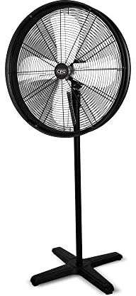 LUCE QUADRA Ventilatore a piantana a metallo. Diametro 65 cm, bianco
