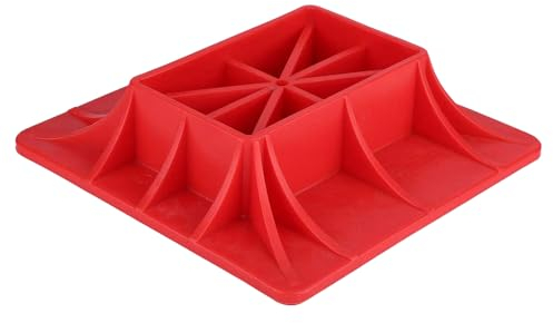 Wagenheber Auflage Jack Pad Hebebühnen Adapter ABS Hi-Lift Jack Offroad Wagenheber Pads Stabilisator Stützplatten für Wohnwagen (rot)