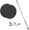 Cast Iron Olympic Weight Plate Set and 1.2m Barbell - Cast Iron Weight Discs, Powerlifting & Bodybuilding Weights and Bar - Home Gym Equipment for Strength Training & Workouts by Body Revolution