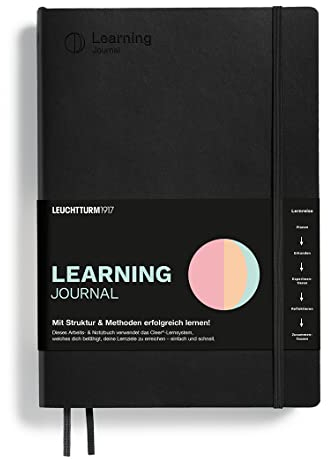 LEUCHTTURM1917 367496 Learning Journal Composition (B5), Flexcover, Schwarz, Deutsch