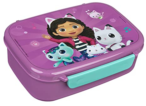 Scooli Fiambrera para Niños con Inserto Extraíble - Gabby's Dollhouse - para Jardín de Infantes y Escuela - Sandwichera de Plástico Sin BPA