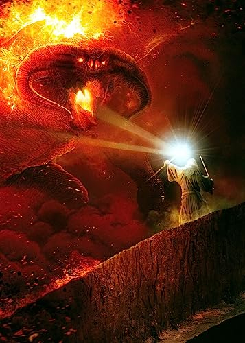 Displate Herr der Ringe Metal Poster - Lord of the Rings Charaktere - Middle-Earth - You Shall Not Pass! - 67,5x48cm