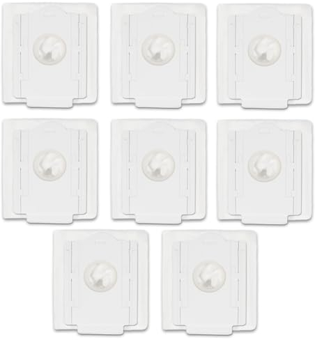 VCA-ADB90 Lot de 8 sacs à poussière pour Samsung VCA-SAE903 / VCA-SAE904 Clean Station, sacs de vidange automatique, compatibles avec Samsung Jet 90 75 70 60 Series Aspirateur à main sans fil