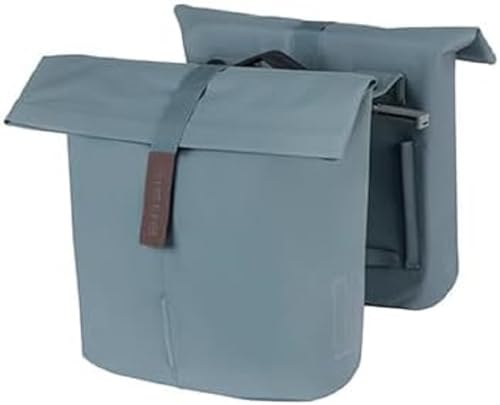Basil Doppelpacktasche Graphite Blue 12x30x33 cm