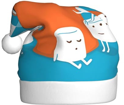 MYGANN Süße Marshmallow Heiße Schokolade Unisex Weihnachtsmütze Für Mottoparty Weihnachten Neujahr Dekoration Kostüm Zubehör