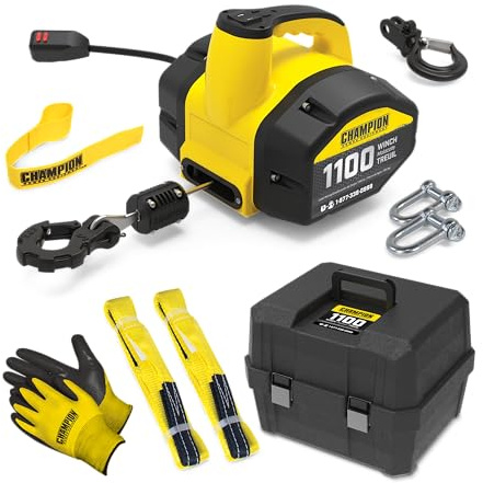 Champion Power Equipment 499.0 kg Tragbares 120 Volt elektrisches Seilwinde Kit mit Zug- und Hebefunktion