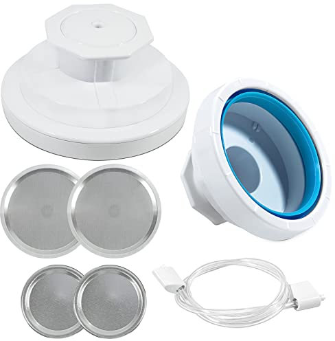 Mason Jar Vacuum Sealer Kit for FoodSaver - Food Saver Jar Sealer Attachment,Food Storage with Accessory Hose for Regular and Wide Mouth Mason Jars