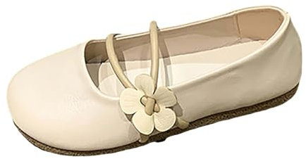 Mocassins Femme Femmes Confortable Pied Large Printemps et automne mode Mary Jane chaussures pour femmes dames talon bas chaussures décontractées Chaussure Ivoire Mariage Chaussure Mariage (Beige, 41)