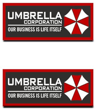 2 Stücke Taktisch Patch Kompatibel mit Umbrella Corporation Resident Ev-il :Business is Life Itself Emblem Aufnäher Patch für Kleidung Rucksack Uniform Weste Jacke Hundegeschirr Cosplay CS