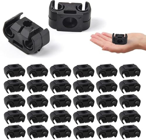 CPJJ 30PCS Auto Bremsleitung Clip Bremsleitung Halter Bremsschlauch Clip Kunststoff Bremsschlaeuche Clip Schwarz