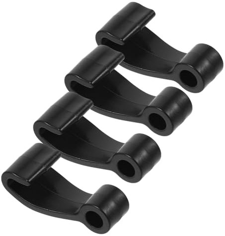 OSOLADY 4pcs Yacht Hook Kayaks Canoes Inflatable Boat Hanging Lashing Hook Hanging Bungee Hook Mini Kayak Hook Canoe Accessory Daily Use Kayak Hook Mini Bungee Hook Canoe Supply Black Abs