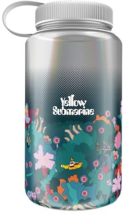D'Addario Beatles Yellow Submarine Nalgene Water Bottle, Sea of Green
