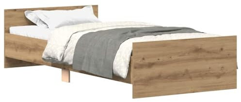 vidaXL Bettgestell ohne Matratze Artisan-Eiche 100x200cm Holzwerkstoff