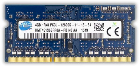 SIMPLETEK - RAM DDR3L SO-DIMM 4GB (1x 4GB) | PC3L-12800,1600MHz, 1.35V | Memoria RAM Non-ECC Unbuffered (Ricondizionato)