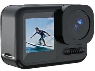 TIEOAXFT AC50 Sports Active Camera 4K 60FPS Dual With 64G Card 30M Waterproof Touch Screen For Diving Anti Shake Outdoor Cycling for Vlogging with External Microphone, Remote Cont