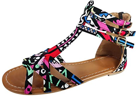 Luadnysin Sandales Femme Été Confort Chaussure Noires Chaussures Plates Confortable Ete Blanches Mariage Orthopédiques Strass Sandale Nu Pied Pieds pour Femmes Chic Blanche Et Élégant Women Sandals